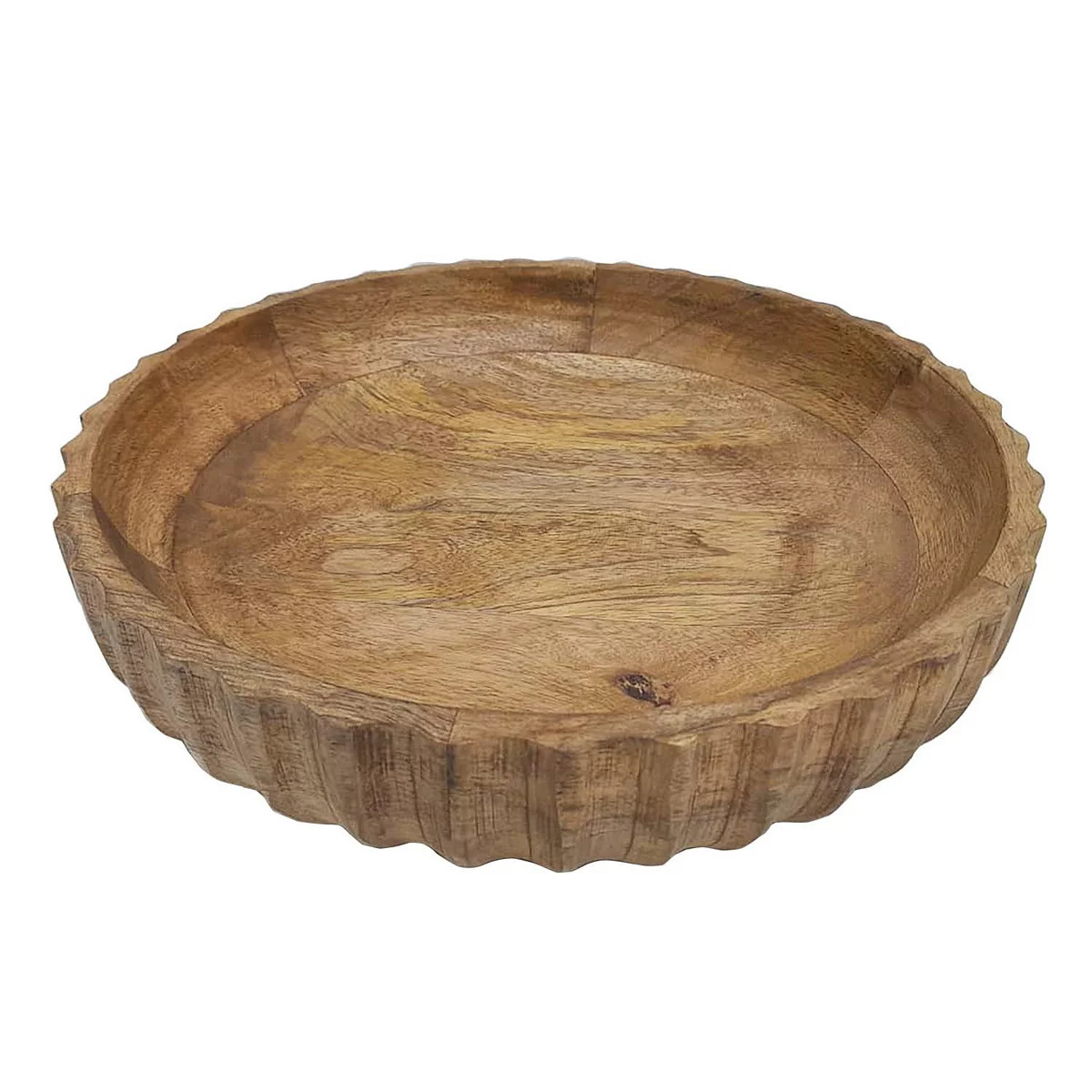Fluted Design Wood Decorative Bowl | Kohl's