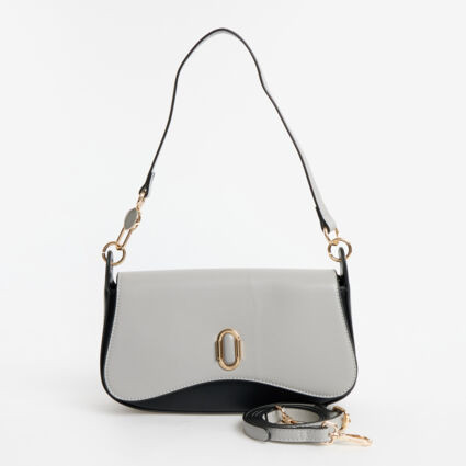 Grey & Black Shoulder Bag | TK Maxx