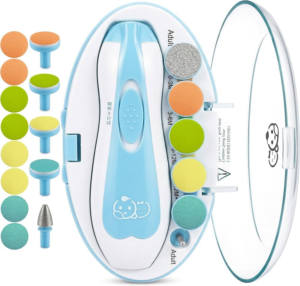 Royal Angels Upgraded 21 in 1 Baby Nail Trimmer with Labeled Case, 13 Extra Replacement Pads, Saf... | Amazon (US)