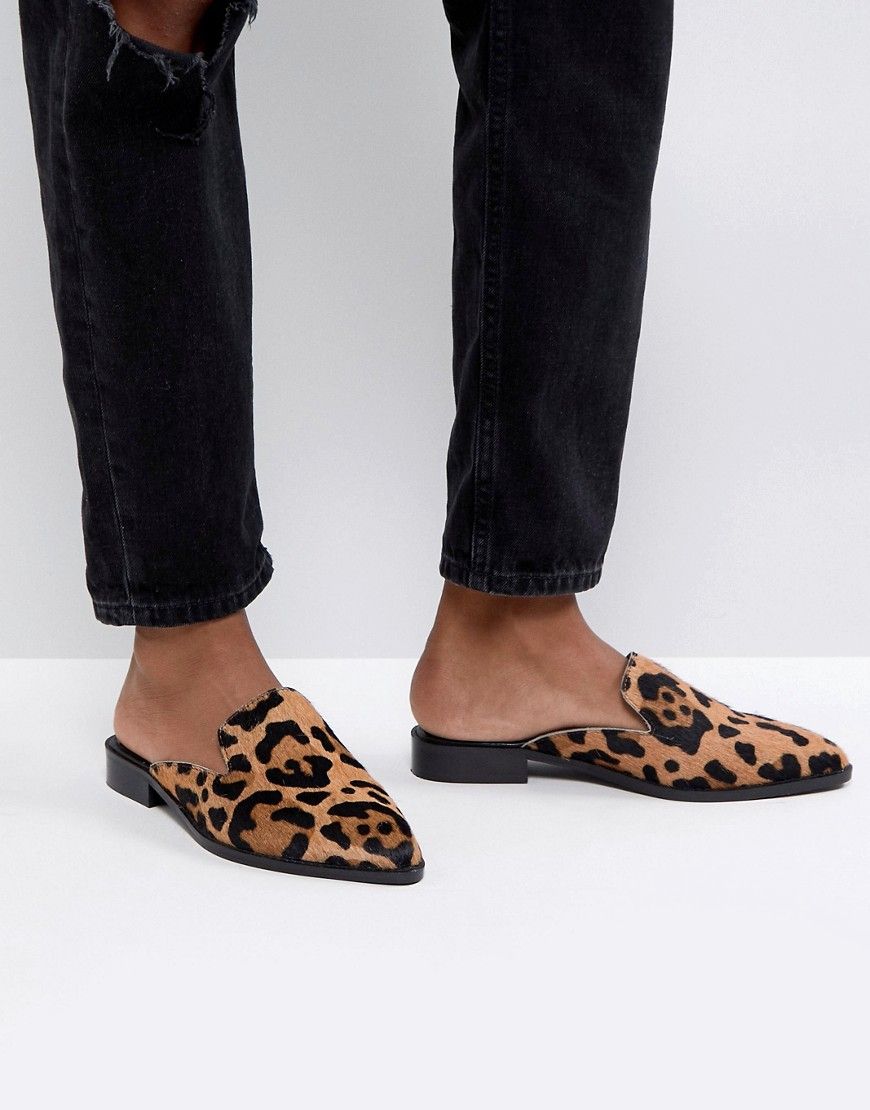 ASOS MALICE Leather Pointed Mules - Multi | ASOS US