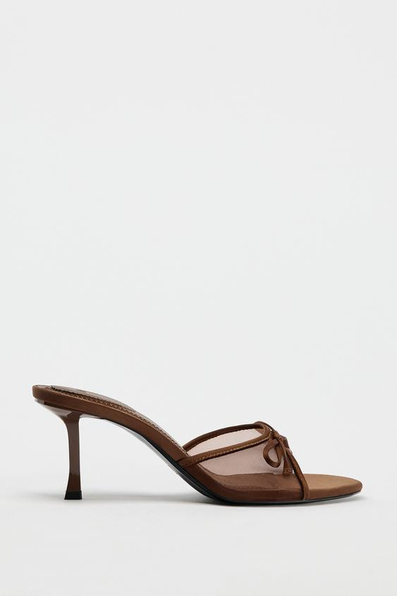 MESH BOW SANDALS | Zara US