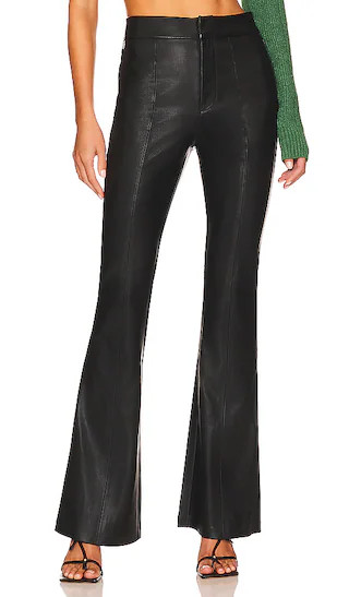 Faux Leather High Rise Flare Pant in Stand Out | Revolve Clothing (Global)