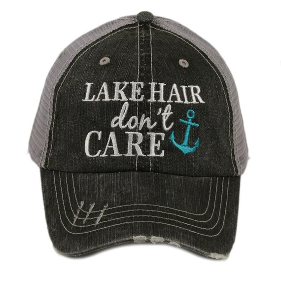 Free Shipping - Lake Hair don't Care Women's Trucker Hat - KDC-TC-121 | Etsy (US)