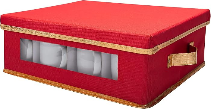 Simplify Holiday 12 Count Mug and Cup Storage Box | Christmas China | Cardboard Inserts | 4 x 4 I... | Amazon (US)