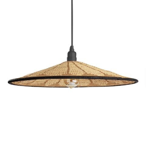 Large All Across Africa Natural Fiber Disc Pendant Shade | World Market