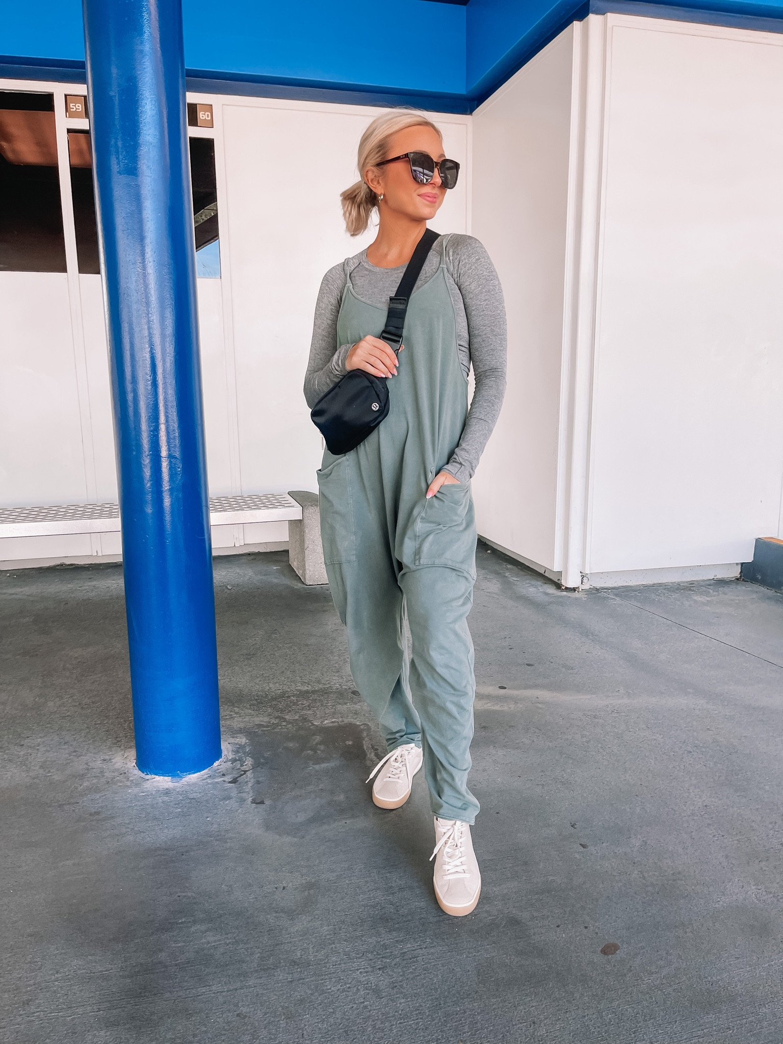 #disneyoutfit — the #FreePeople Hot Shot Onesie is soooo comfortable for long days in the park. I wear an XS! Wearing a 4 in my #Lululemon long sleeve #Disney #Rothy’s #travelstyle 

#LTKFind #LTKtravel #LTKbump