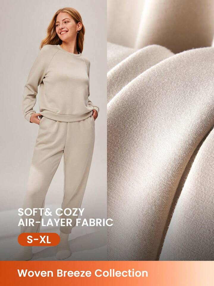 LUVLETTE Conjunto de sudadera con capucha y pantalón de chándal de estar por casa para invierno | SHEIN