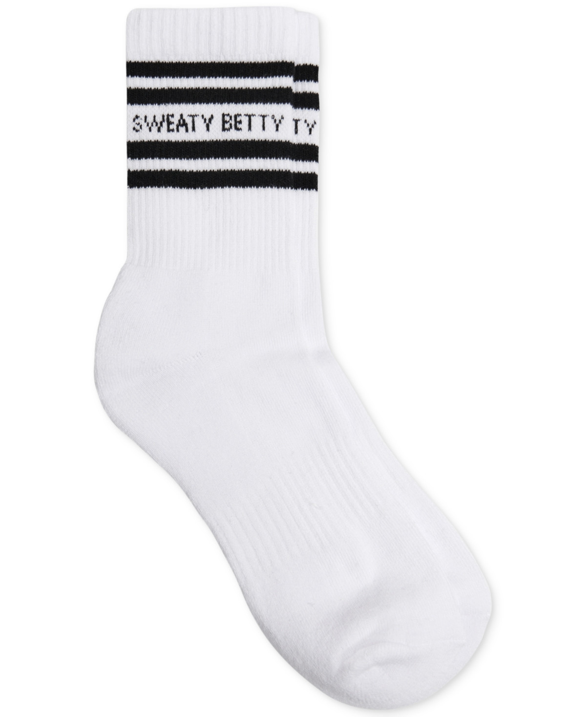 Sweaty Betty Women's Varsity Logo Crew Socks - White Black | Macy's