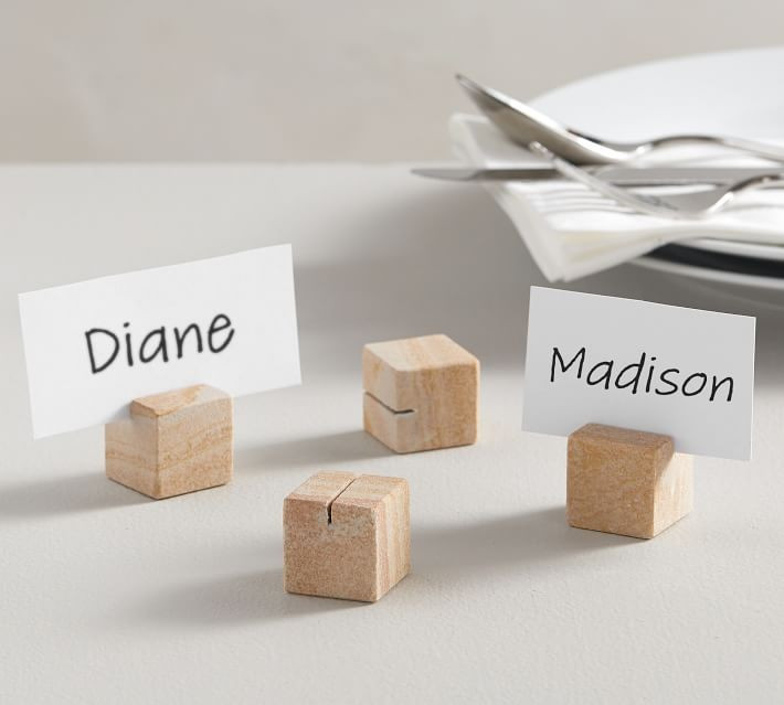 Mesa Handcrafted Sandstone Place Card Holders - Set of 4 | Pottery Barn (US)