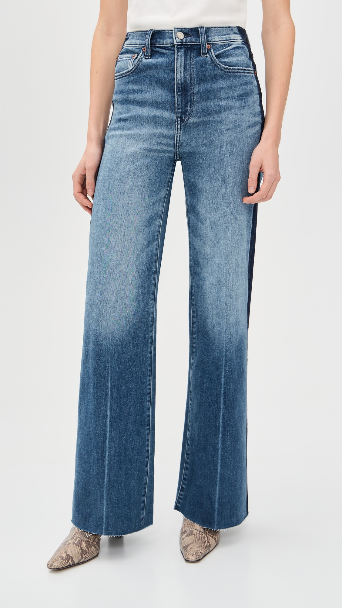 DAZE Far Out High Rise Wide Leg Jeans Tuxedo 30 | Shopbop