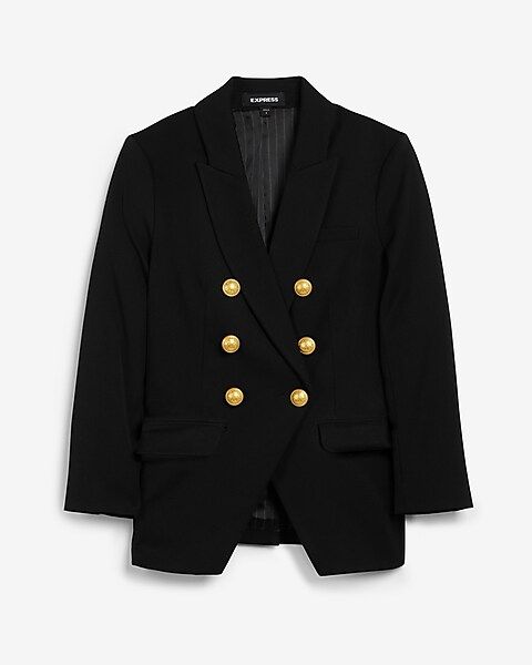 Double Breasted Button Front Blazer | Express