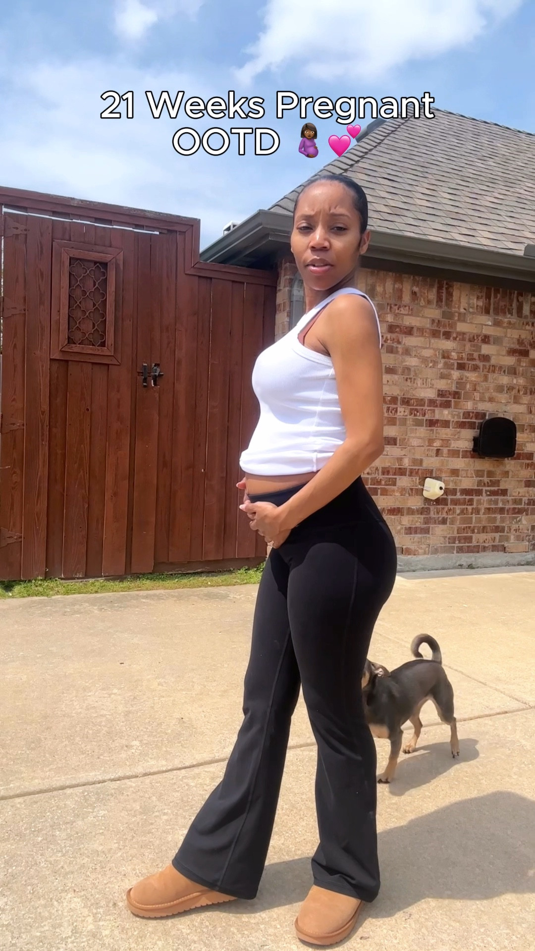 Another bump-friendly non-maternity outfit! These cute flare leggings from Athleta have been getting lots of use during this trimester! I’m wearing a small petite plus my favorite tank in a small as well 🤩 My toddler wanted to hop in and show her outfit too! We spent the day running a few errands and doing some tasks at the new house 🏡 

#LTKPetite #LTKBump #LTKootd
