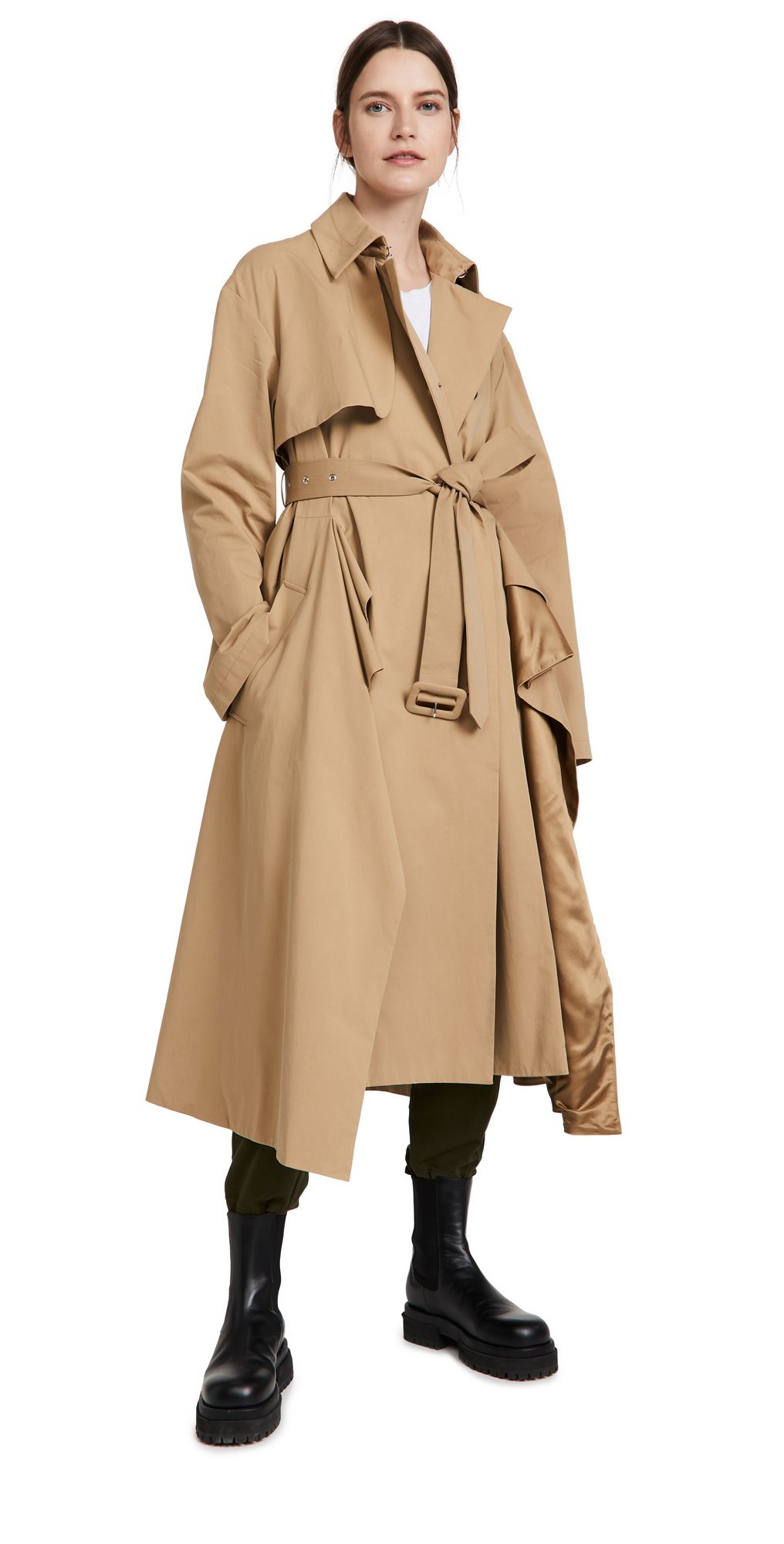 A.W.A.K.E MODE Deconstructed Multilayered Trench Coat | Shopbop