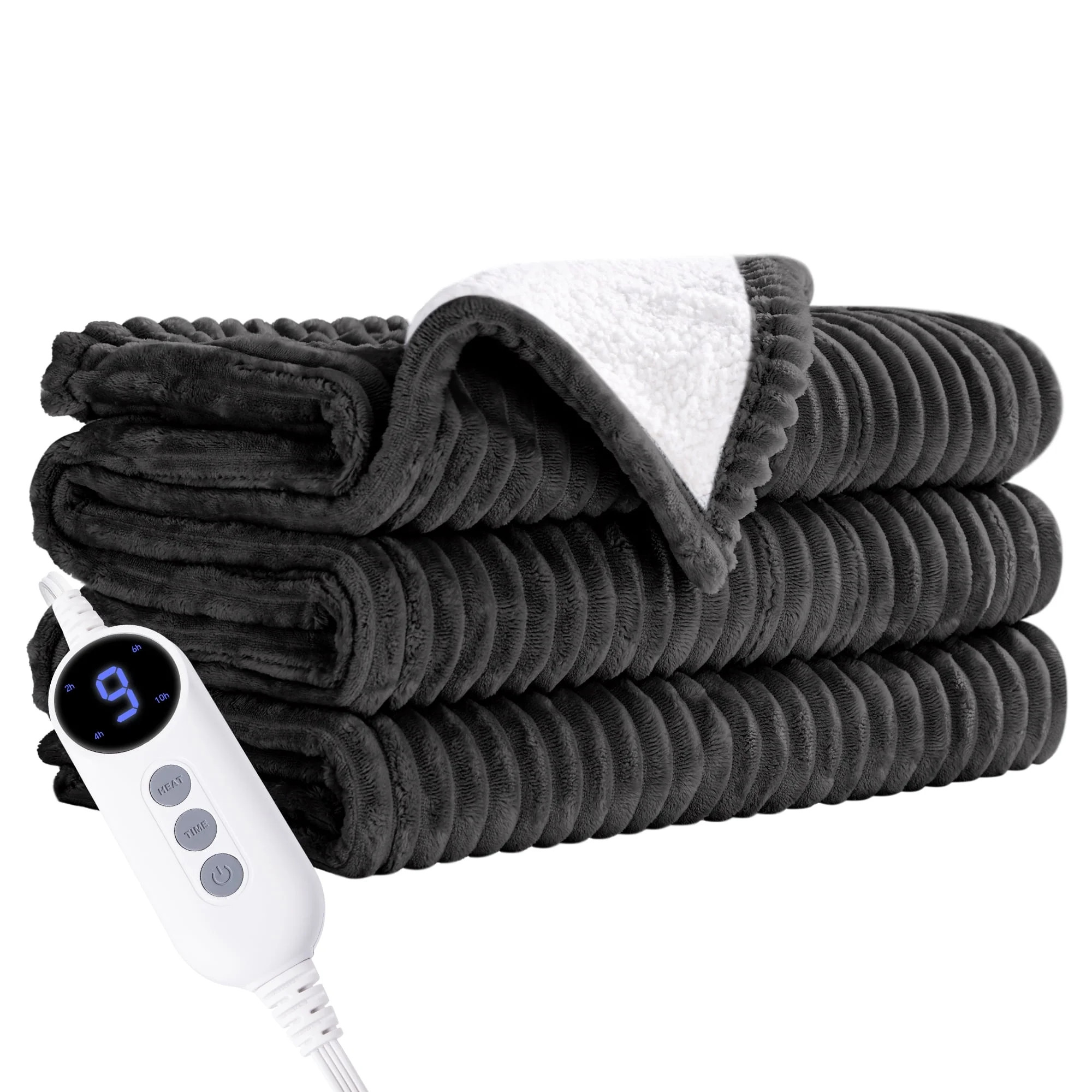 JUSTLET Heated Blanket Electric Throw, 50"x60" Heating Blanket Throw, 9 Heat Levels & 2-10 Hours ... | Walmart (US)