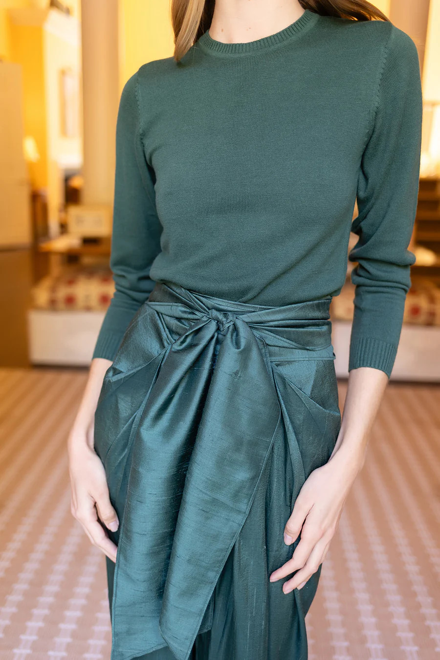 Cartagena Wrap Skirt - Balsam | Julia Amory