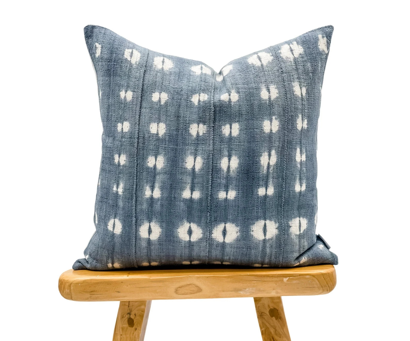 Farmhouse Pillow, Blue Grey African Pillow, Light Grey Mudcloth Pillow With White Design, Blue Gr... | Etsy (US)