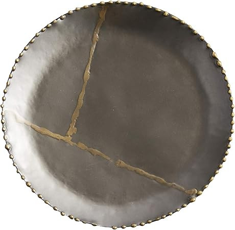 47th & Main Round Metal Tray Small, Antique Brown | Amazon (US)