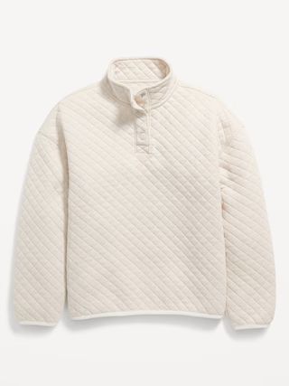 Long-Sleeve Quilted 1/4 Snap-Button Sweater for Boys | Old Navy (US)