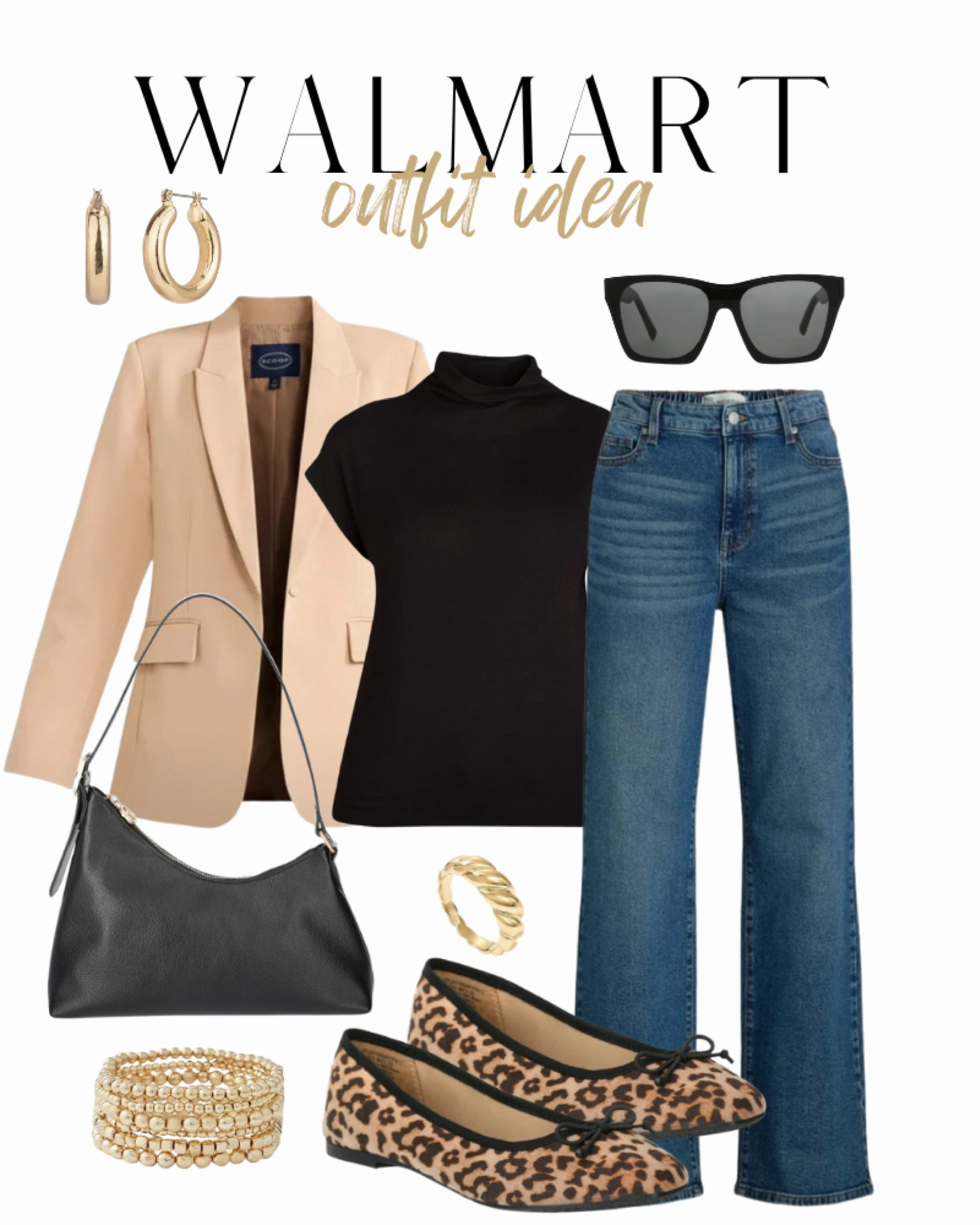 Walmart new arrivals, fall outfit, workwear, blazer, wide leg jeans, leopard ballet flats

#LTKOver40 #LTKStyleTip #LTKWorkwear