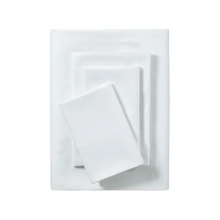 Mainstays Comfort Chill Microfiber Bed Sheet Set, Queen, Arctic White, 4 Pieces | Walmart (US)