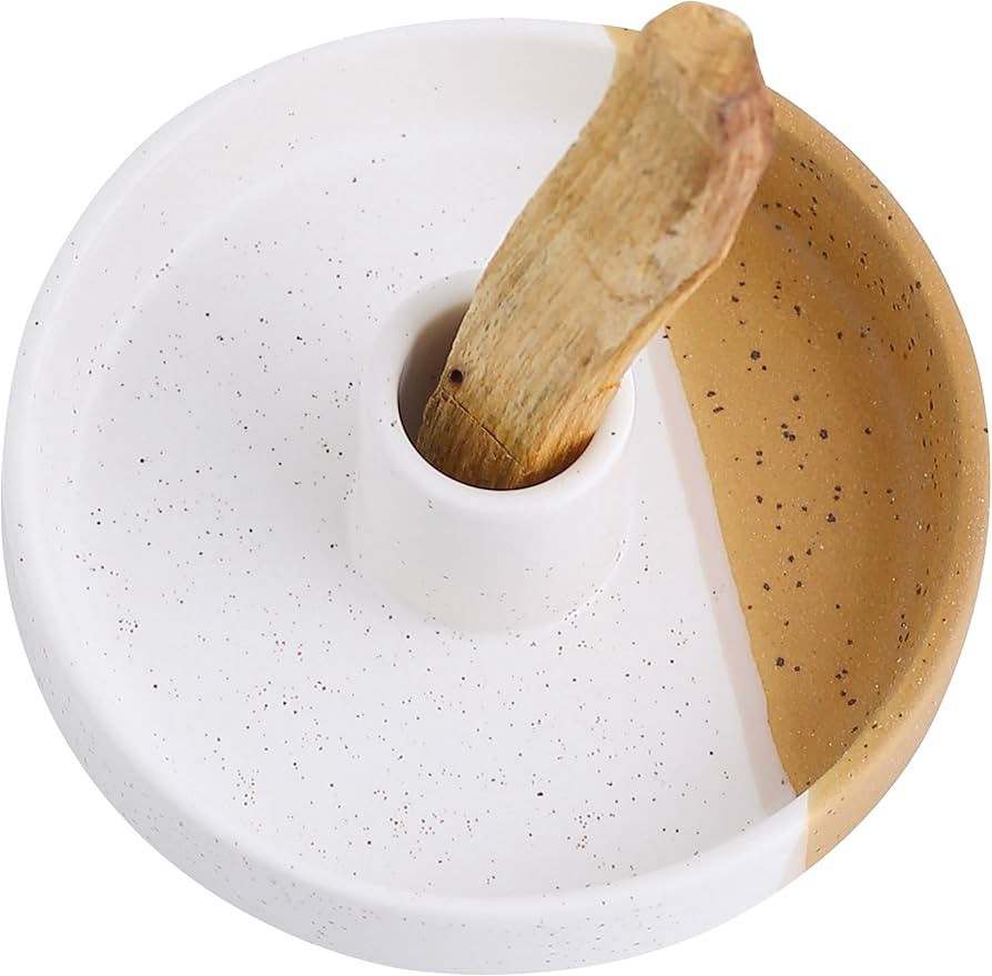 Ceramic Palo Santo Holder, Incense Holder for Palo Santo Sticks, Scent Wood Stand Burner and Ash ... | Amazon (US)