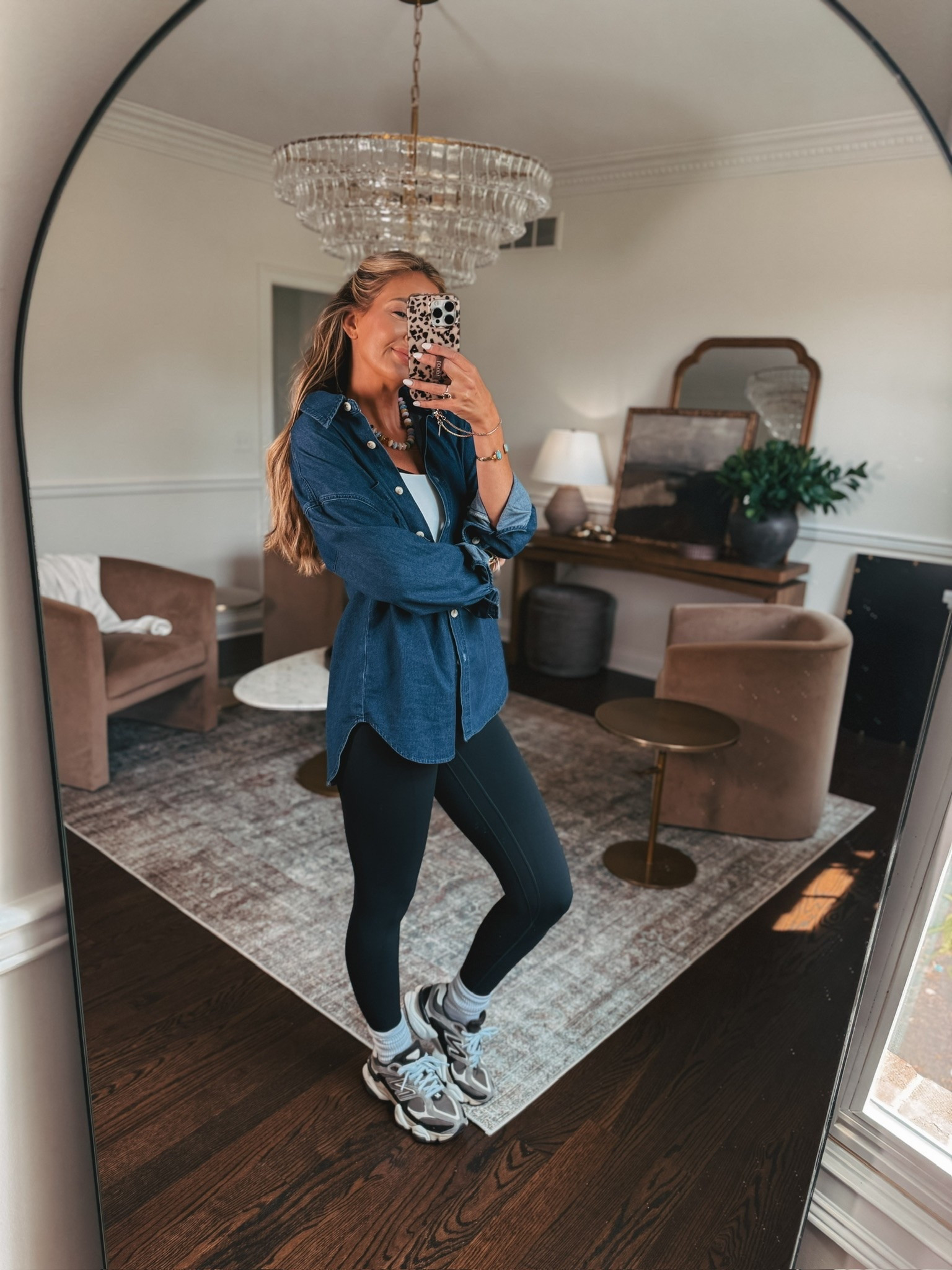 Casual fall outfit idea! Layering is cute with this denim shirt, leggings and the perfect new lifestyle sneakers for fall!

#LTKmomlife #LTKgrwm #LTKootd