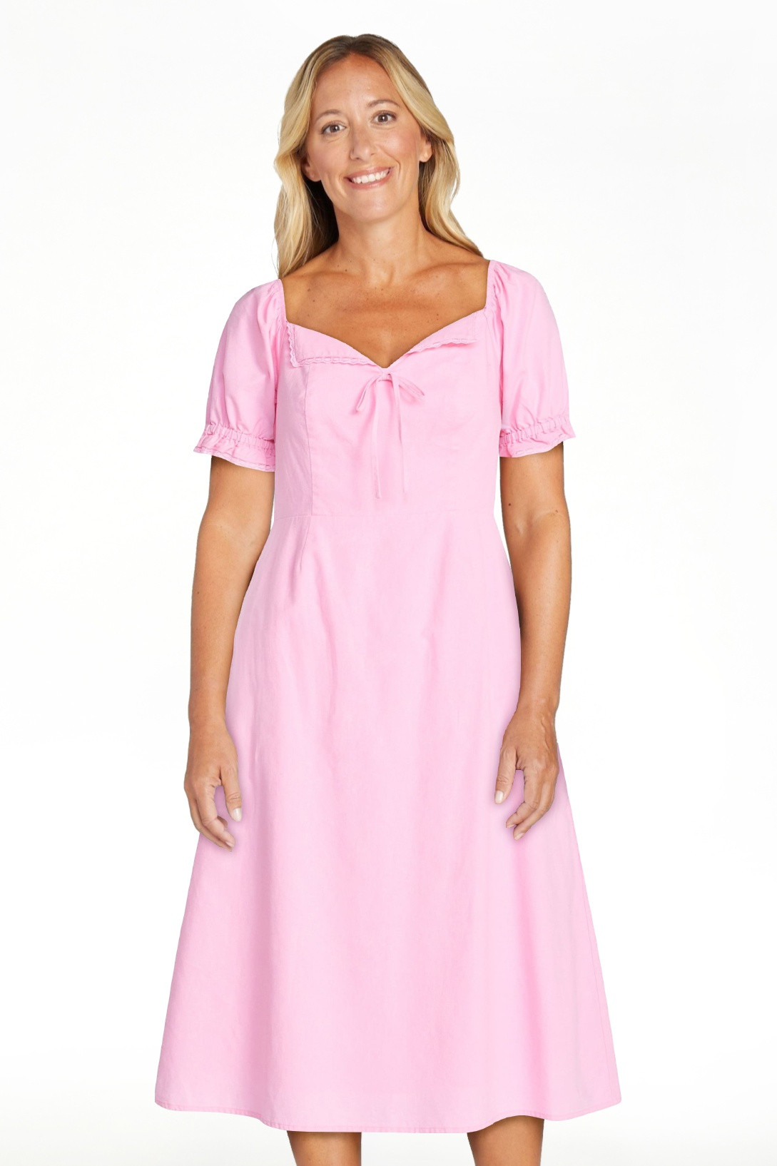 Scoop Women's and Women's Plus Lace Collar Dress, Sizes XS-4X | Walmart (US)