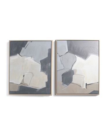 2Pk 22X28 Framed Embellished Canvas Wall Art | TJ Maxx