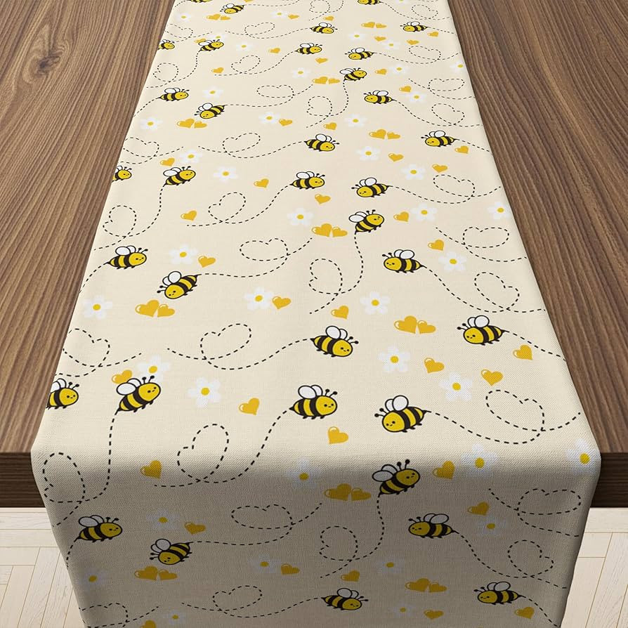 OHOME Spring Decorations for Home - Bee Table Runner | Spring Party Favors Supplies Decorations I... | Amazon (US)
