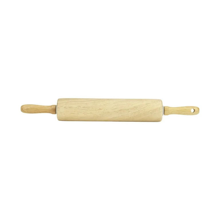 Wood Rolling Pin 10" x 2", Water-Resistant, Wood Barrel Dough Rolling Pin, GoodCook, 1 Piece | Walmart (US)