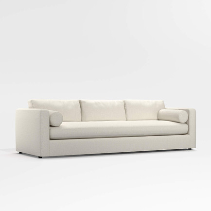 Track-Arm Bench Sofa, 105 Inches