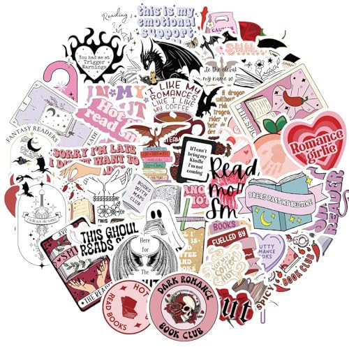 Book Stickers for Kindle, Smutty Bookish Stickers Pack for IPAD, Laptop, Ebook Readers, Adult Spicy Booktok Vinyl Decal Stickers, Waterproof Water Bottle Laptop Computer Kindle Accessories | Amazon (US)