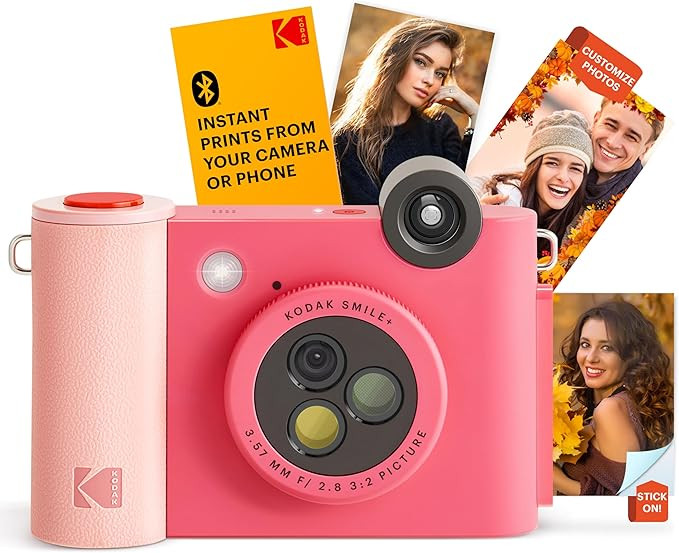 KODAK Smile+ 2-in-1 Digital Instant Print Camera & Wireless Bluetooth Photo Printer - 10MP, Speci... | Amazon (US)