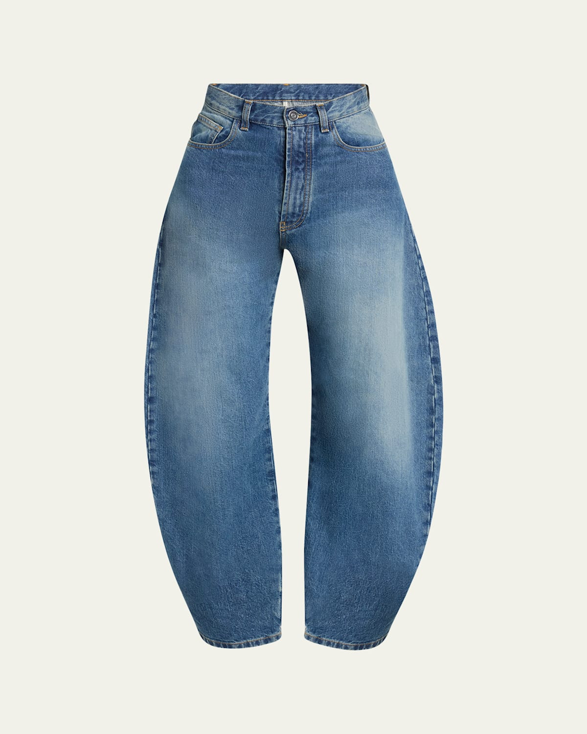 Mid-Rise Wide-Leg Barrel Jeans | Bergdorf Goodman