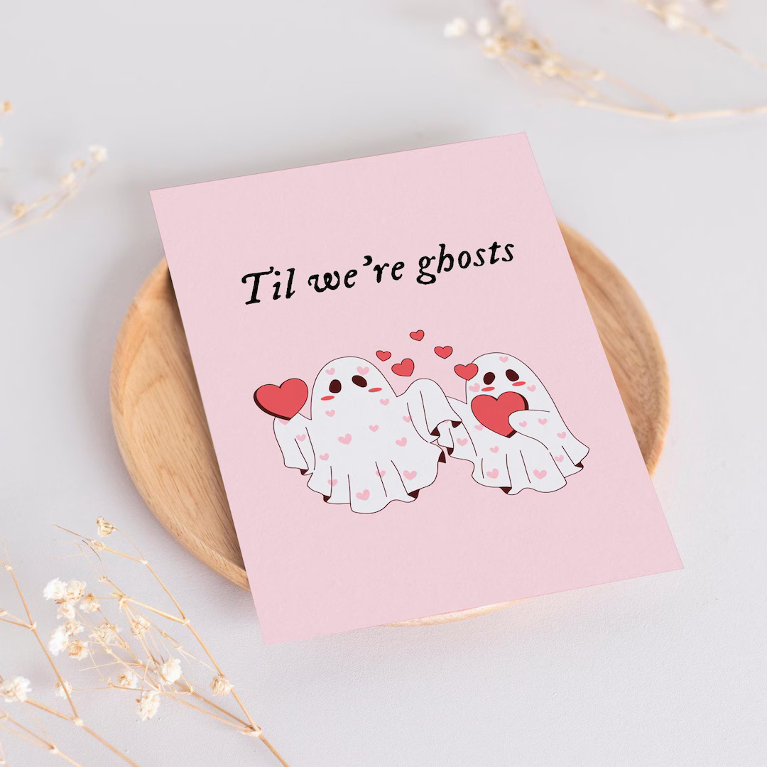 Cute I love you Card for partner | ghosts greeting card for boyfriend for girlfriend | gift for h... | Etsy (US)