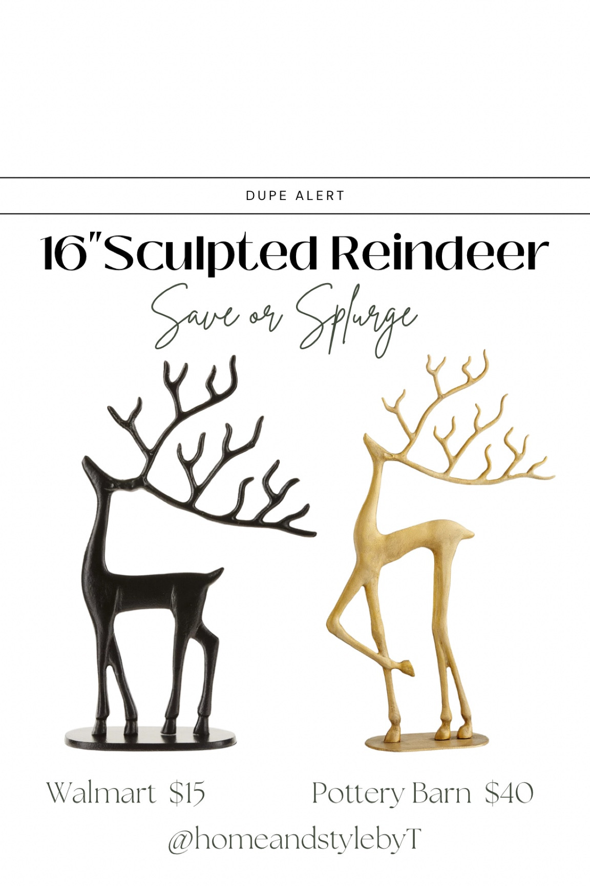 Dupe alert!   Sculpted reindeer at Walmart

Budget decor 

#LTKSeasonal #LTKHoliday #LTKhome