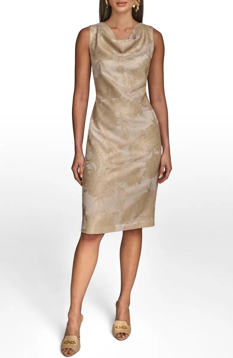 Sequin Sleeveless Mesh Sheath Dress | Nordstrom