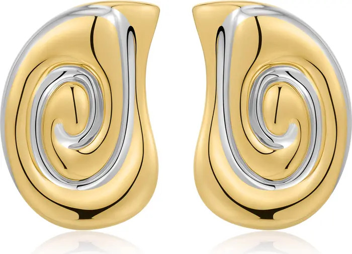 Luv AJ The Two-Tone Coquille Stud Earrings | Nordstrom | Nordstrom