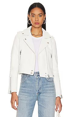 BLANKNYC Faux Leather Moto Jacket in Ice Breaker from Revolve.com | Revolve Clothing (Global)