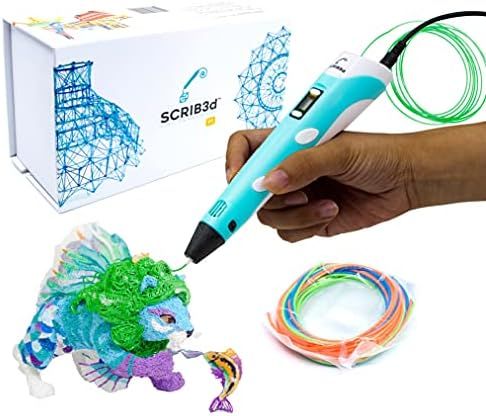 SCRIB3D P1 3D Printing Pen with Display - Includes 3D Pen, 3 Starter Colors of PLA Filament, Sten... | Amazon (US)