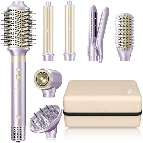Hair Dryer Brush 8-in-1 Dual Voltage Hot Air Styler – Fast-Drying 110,000 RPM Ionic Blow Dryer ... | Amazon (US)