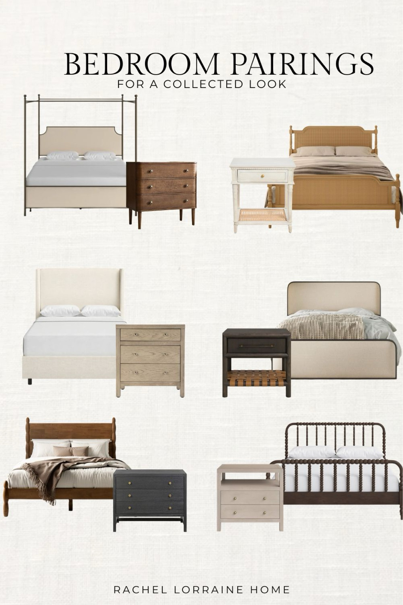 Designer-inspired bedroom combinations you can actually recreate ✨

One of my favorite ways to make a bedroom feel elevated is by pairing contrasting finishes and complementary shapes — think warm wood with soft upholstery, woven textures with classic lines, or dark accents layered against light neutrals.

I rounded up several bed + nightstand pairings from Wayfair that create that cozy, curated look without feeling overly styled 🤍 Everything is linked for easy shopping!

#LTKhome #wayfair #bedroominspo #bedroomstyle #cozybedroom #neutraldecor #collectedinteriors #homeinspiration #wayfaircreator #timelesshome #bedroomideas #homestyling

#LTKHome