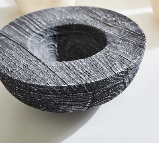 Shallow Carved Handcrafted Wood Bowl | Pottery Barn (US)