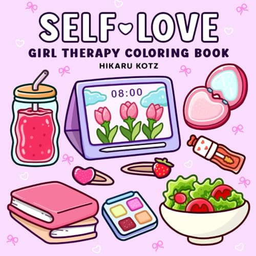 Self-Love: Girl Therapy Coloring Book to Inspire Yourself and Love Who You Are (Bold & Easy Coloring Book) | Amazon (US)