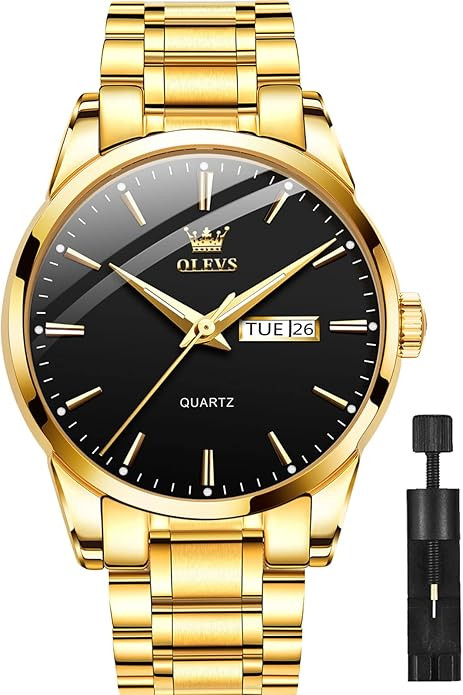 OLEVS Classic Men Watches with Date,Stainless Steel Man Watch with Date, Bussiness Watches for Me... | Amazon (US)