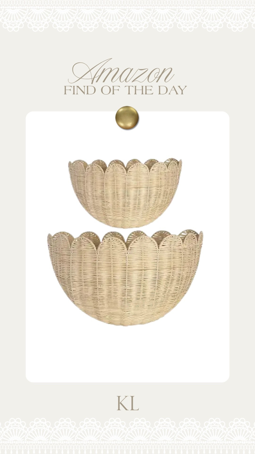 The prettiest baskets for a nursery or gift idea!  💡

#LTKHome