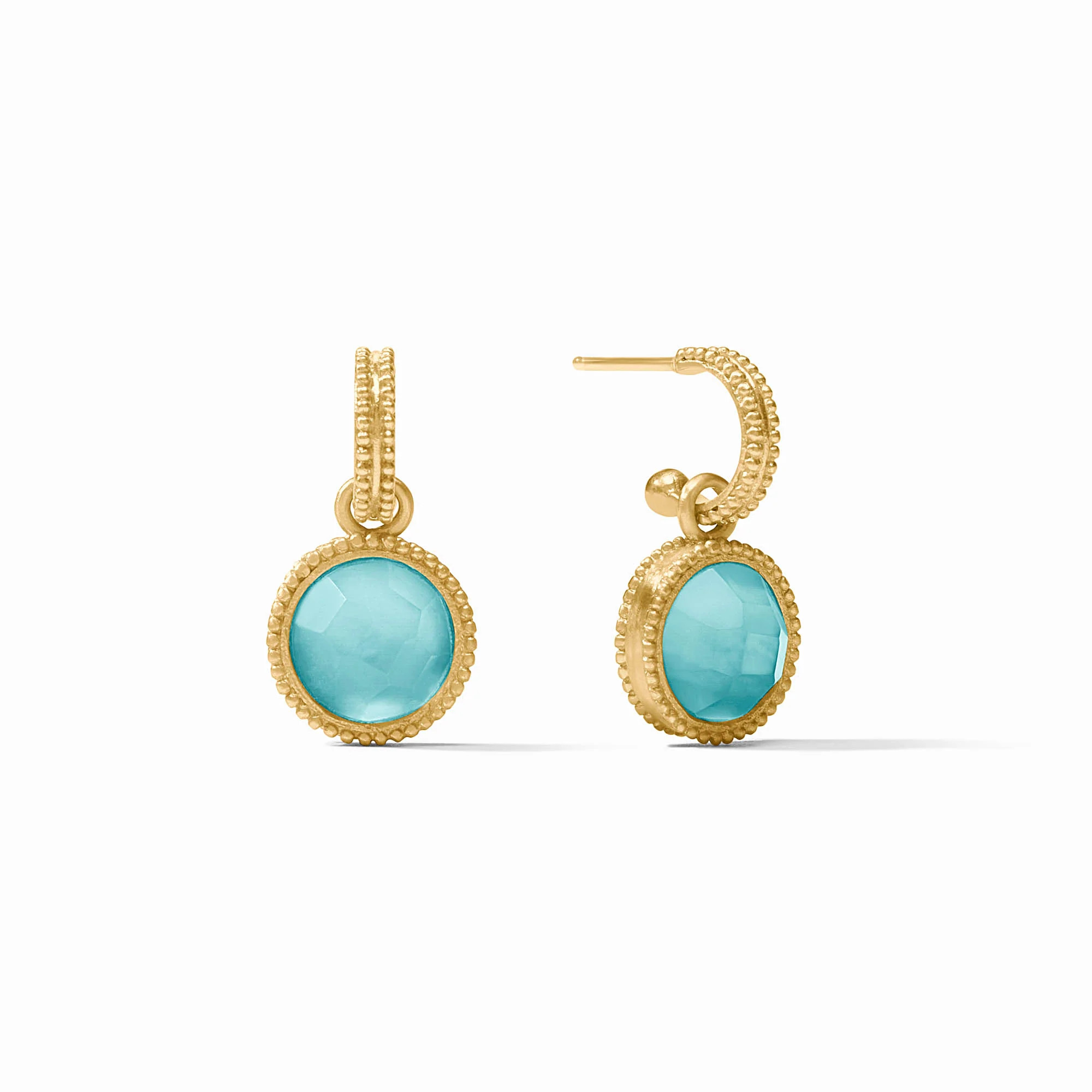 Fleur-de-Lis Gold Hoop & Charm Earrings | Julie Vos | Julie Vos