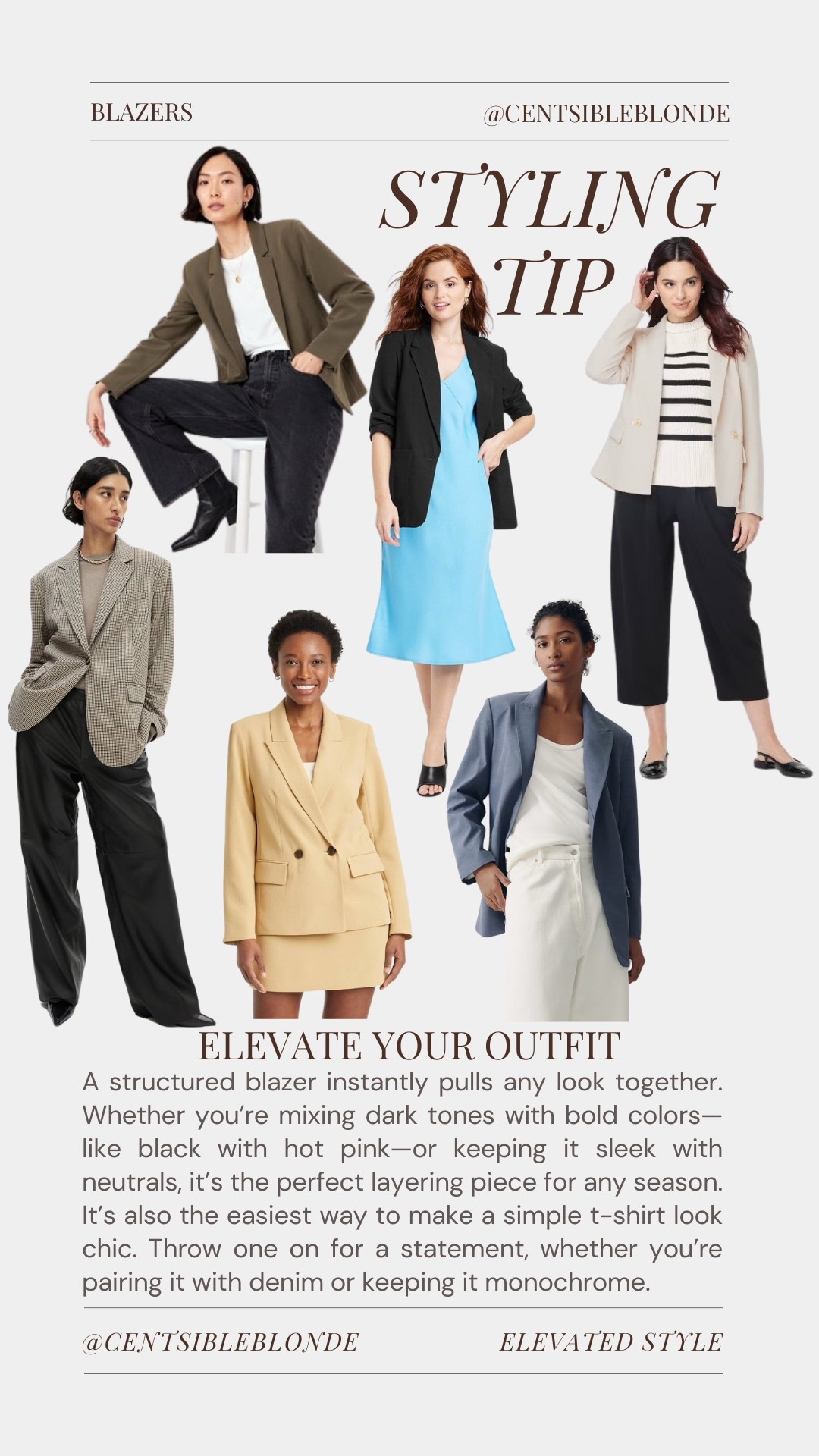 Styling tip, blazer, styling, outfit tips, elevated style, blazers

#LTKStyleTip #LTKWorkwear #LTKFindsUnder50
