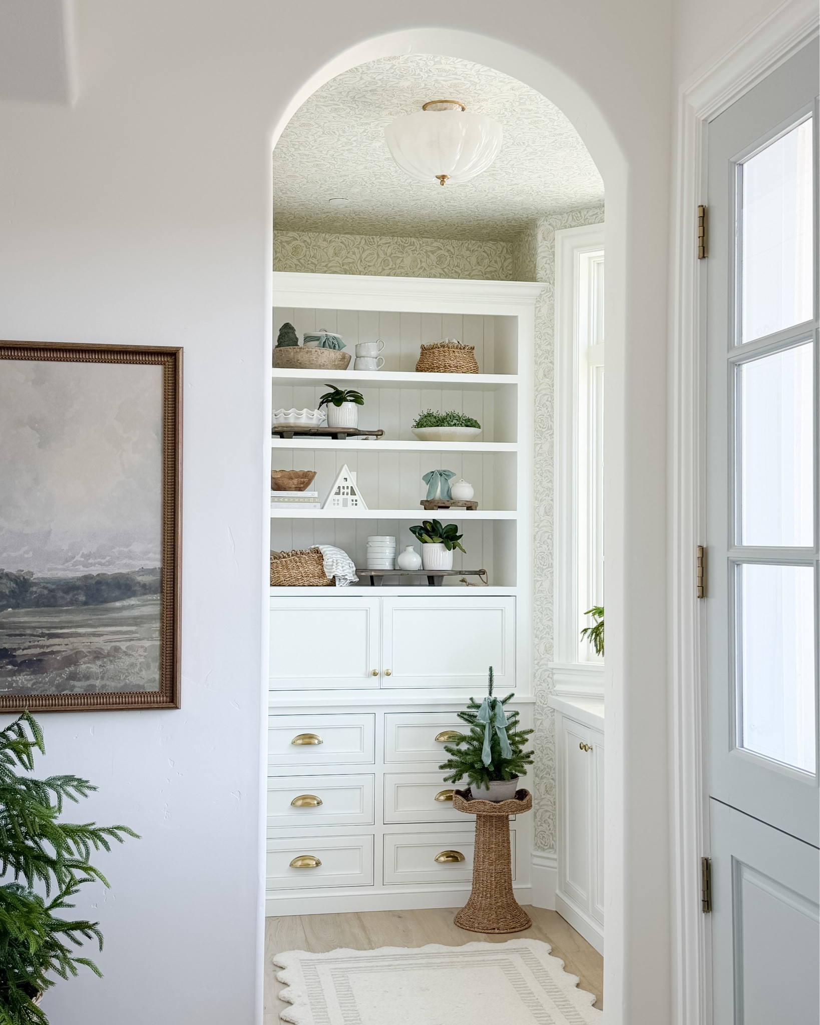 Holiday in my pantry!  Linking my scalloped rug, plant stand and holiday decor!  Also linking my pantry items!

#LTKHoliday #LTKSaleAlert #LTKHome