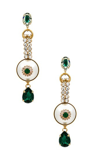 Crystal Chandelier Earrings in Gold | Revolve Clothing (Global)